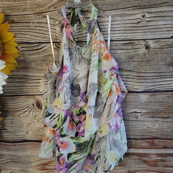 Lane Bryant Sleeveless Blouse halter style 22/24 Pre-owned - Picture 1 of 7